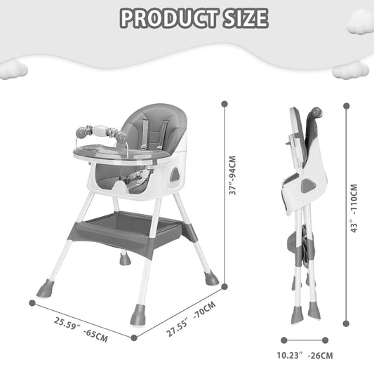 Foldable Baby High Chair Plus