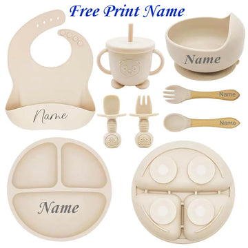 Baby Feeding Set Kids Silicone Customized