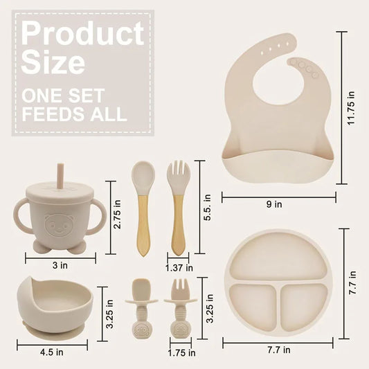 Baby Feeding Set Kids Silicone Customized